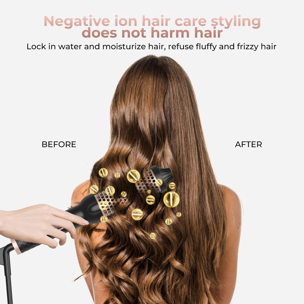 Brosse Lissante et Boucleuse 3 - en - 1 – Double PTC Chauffant - Lipsy Hair