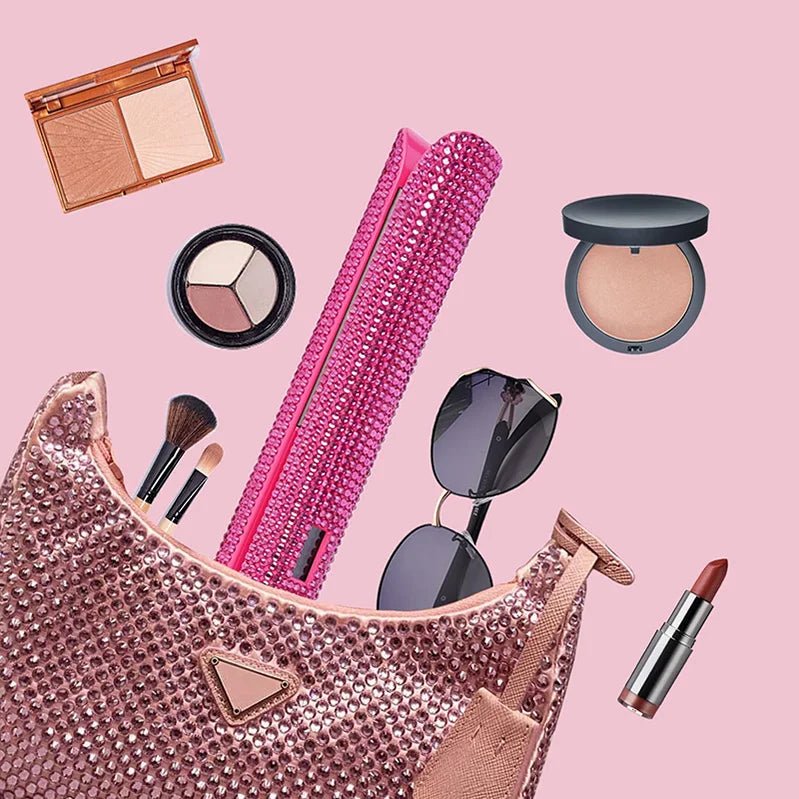 Lisseur professionnel titane 25 mm avec strass & écran LCD - Lipsy Hair