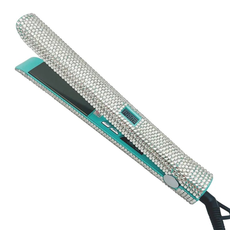 Lisseur professionnel titane 25 mm avec strass & écran LCD - Lipsy Hair