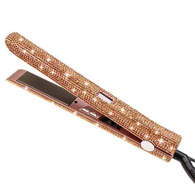 Lisseur professionnel titane 25 mm avec strass & écran LCD - Lipsy Hair