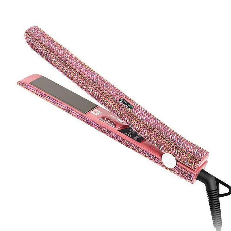 Lisseur professionnel titane 25 mm avec strass & écran LCD - Lipsy Hair