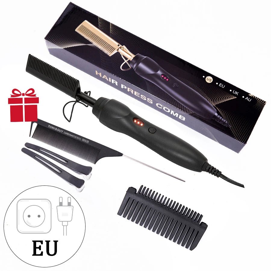 Peigne chauffant professionnel 3 - en - 1 pour lissage et boucles - Lipsy Hair