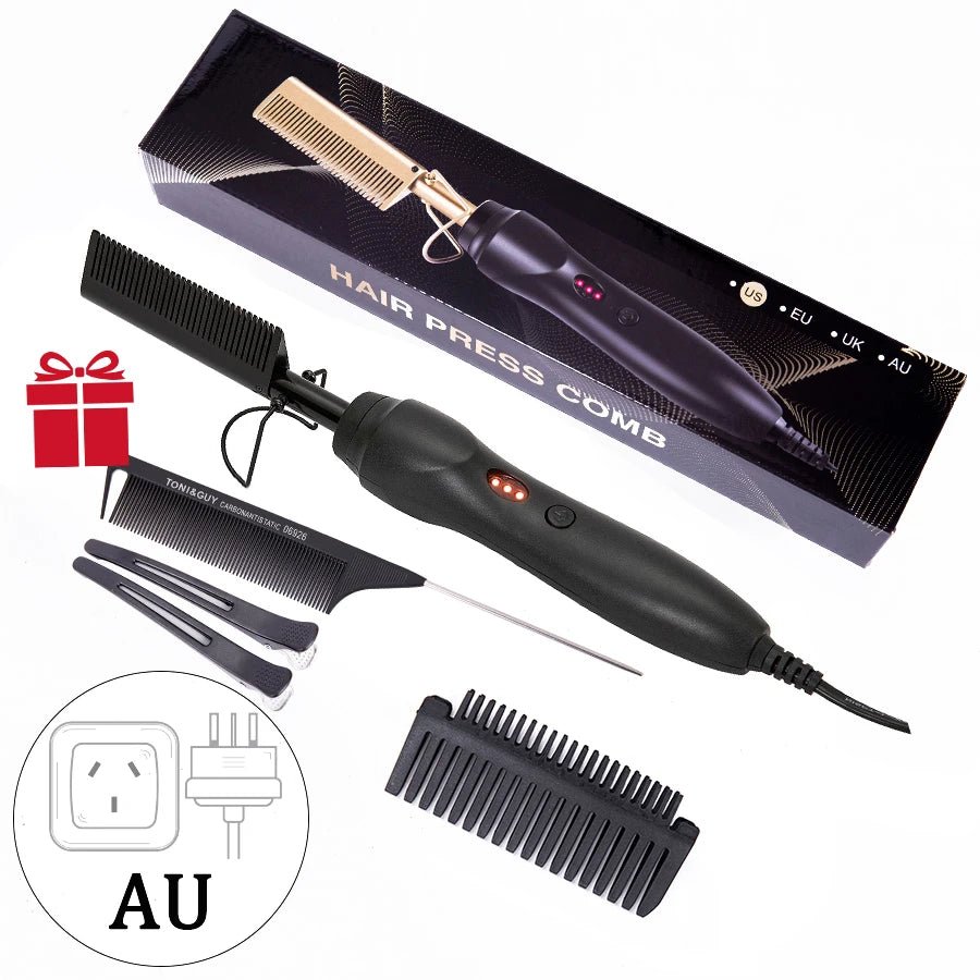 Peigne chauffant professionnel 3 - en - 1 pour lissage et boucles - Lipsy Hair