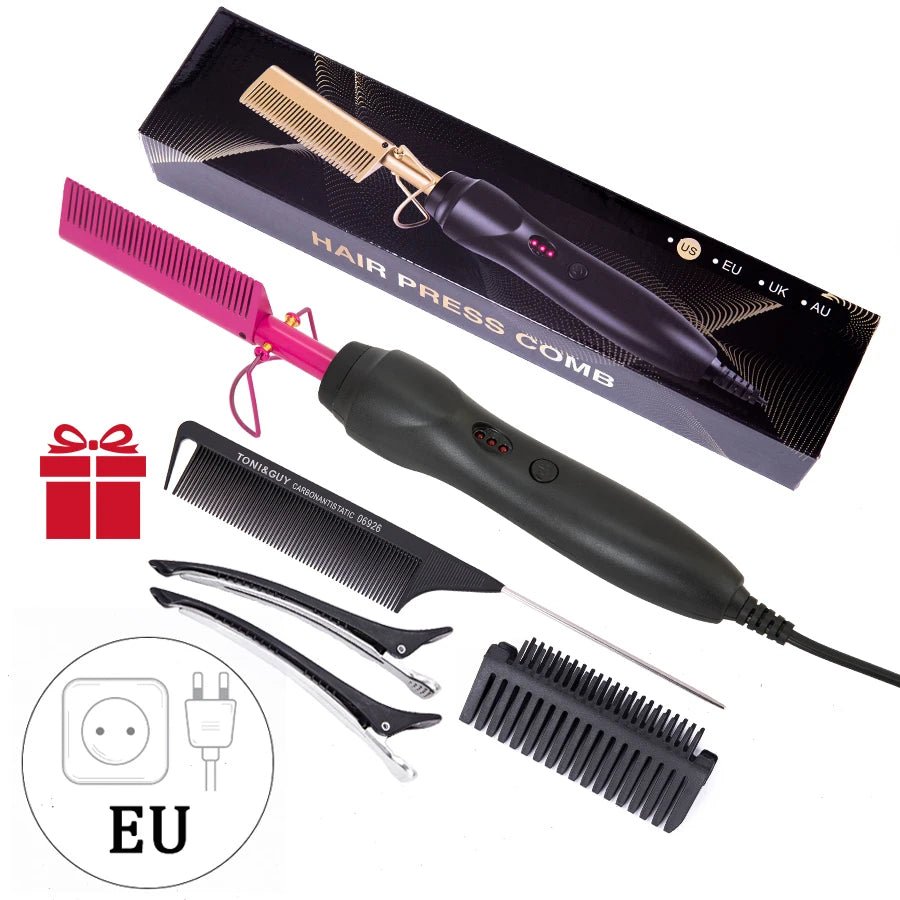 Peigne chauffant professionnel 3 - en - 1 pour lissage et boucles - Lipsy Hair