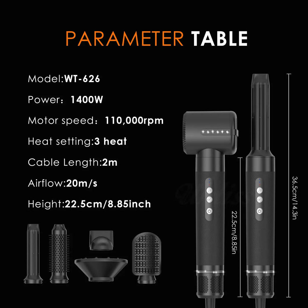 Peigne Lissant Multifonction & Brosse Chauffante Électrique - Lipsy Hair